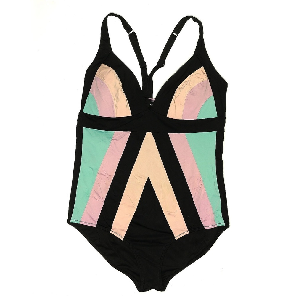 City Chic Color Block One Piece Swimsuit Plus Size 16 Beach Pool Coastal